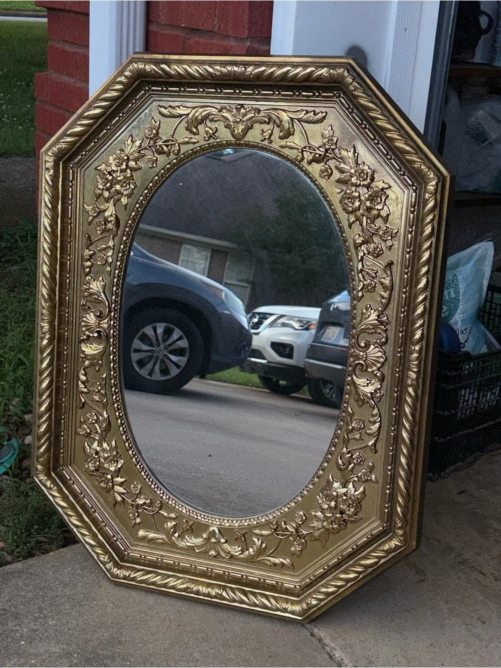 Homco Ornate Gold Octagonal Wall Mirror
